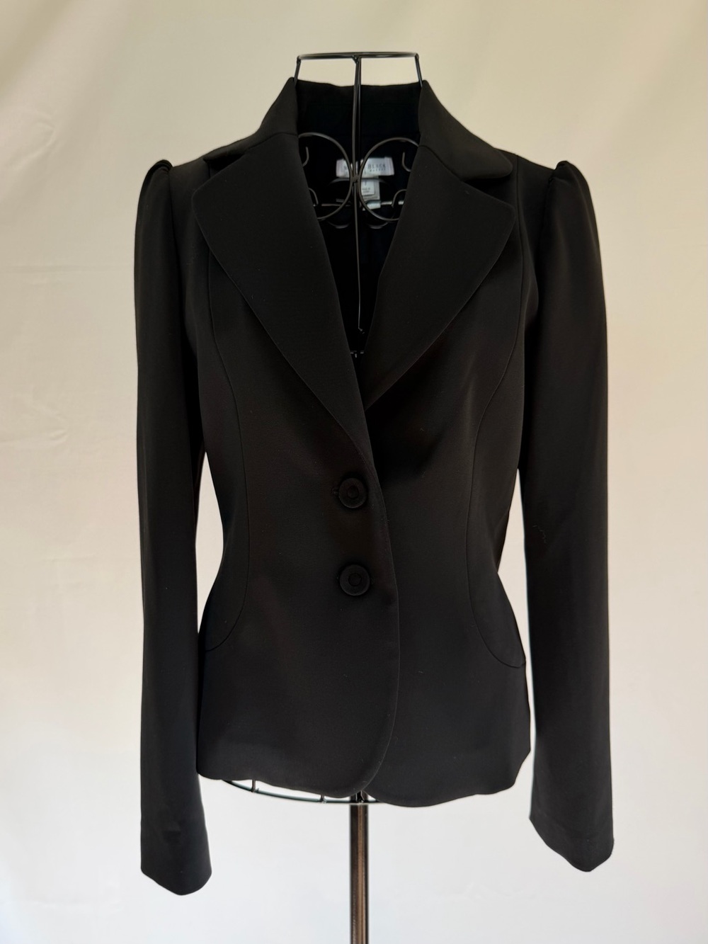 White House Black Market Black Fitted Two-Button Blazer